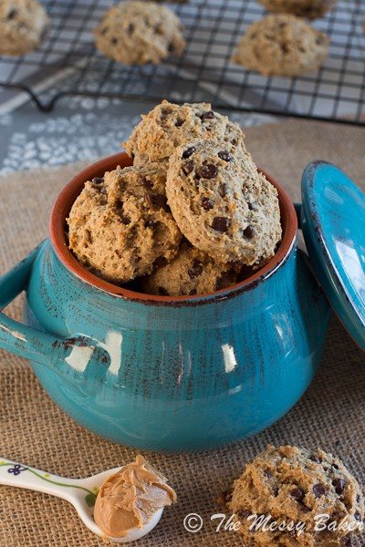 Healthy Peanut Butter Banana Cookies | www.themessybakerblog.com -6706