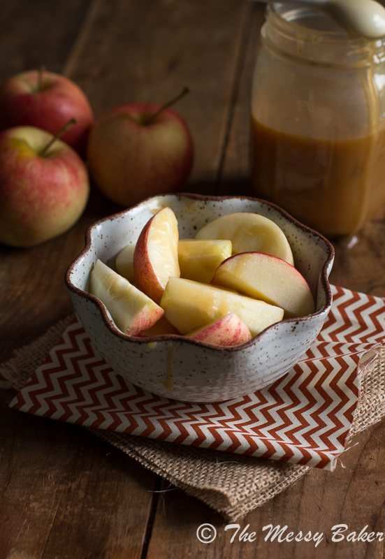 Apple Cider Bourbon Caramel Sauce | www.themessybakerblog.com -8614