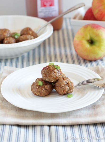 Apple Glazed Meatballs {www.themessybakerblog.com}-4655