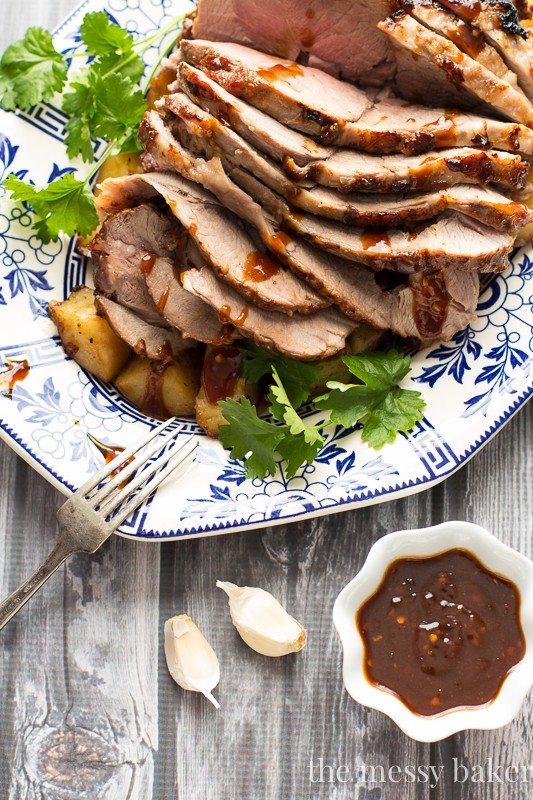 Asian BBQ Glazed Leg of Lamb | www.themessybakerblog.com