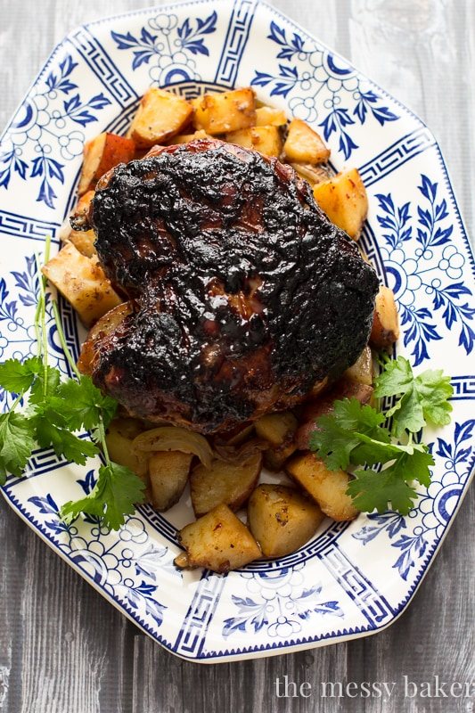 Asian BBQ Glazed Leg of Lamb