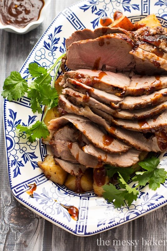Asian BBQ Glazed Leg of Lamb | www.themessybakerblog.com