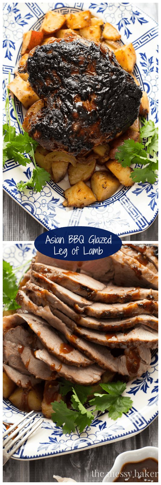 Asian BBQ Glazed Leg of Lamb | www.themessybakerblog.com