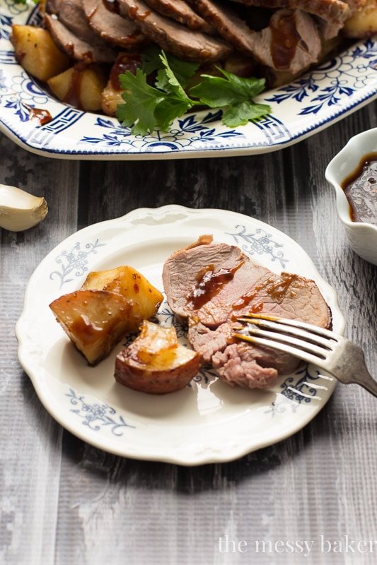 Asian BBQ Glazed Leg of Lamb | www.themessybakerblog.com