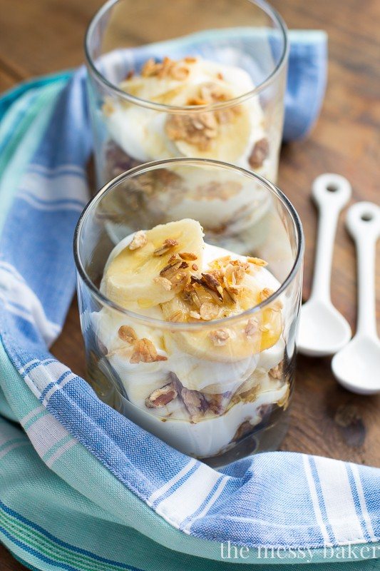 Banana Bread Parfaits | www.themessybakerblog.com