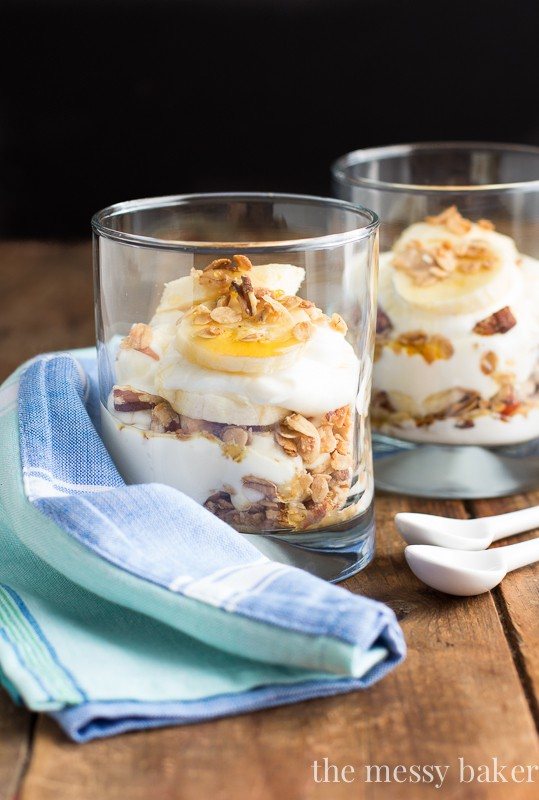 Banana Bread Parfaits | www.themessybakerblog.com