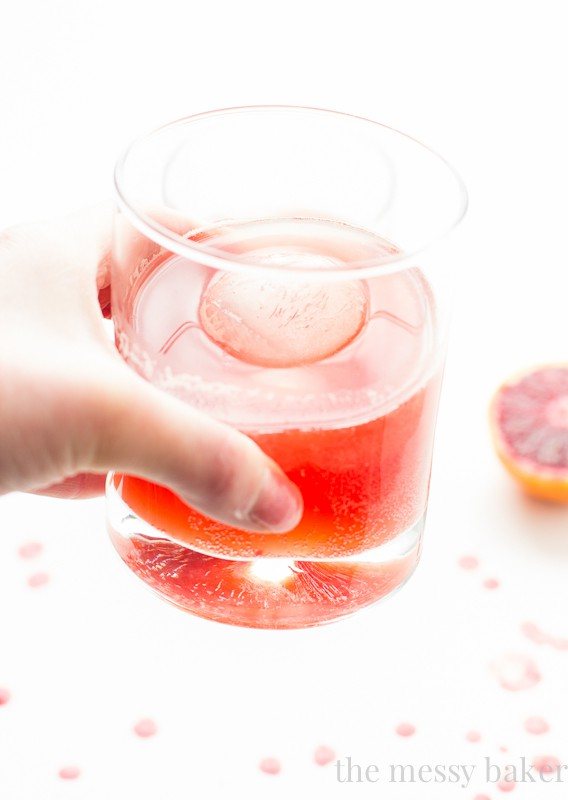 Blood Orange Bourbon Fizz Cocktail
