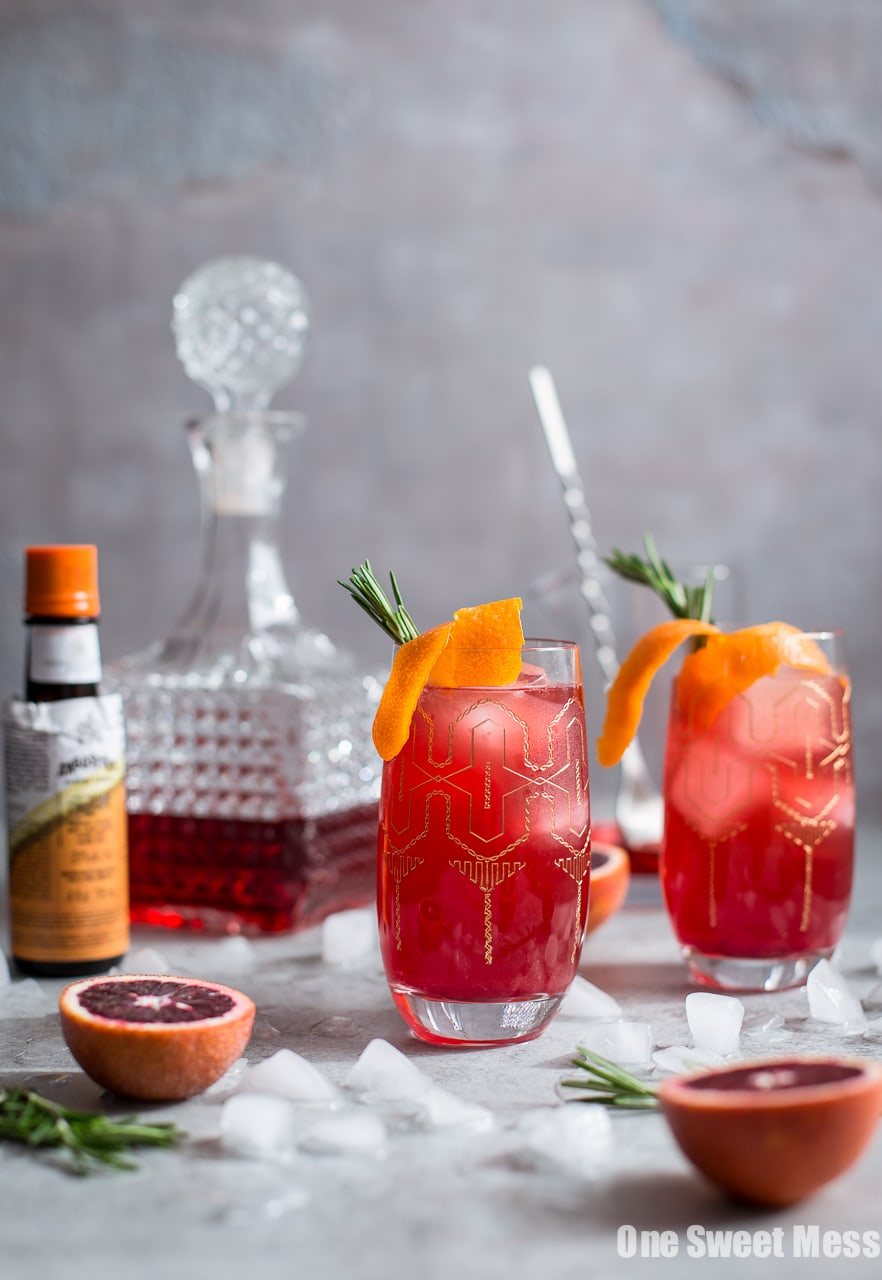 Blood Orange Campari Gin Fizz