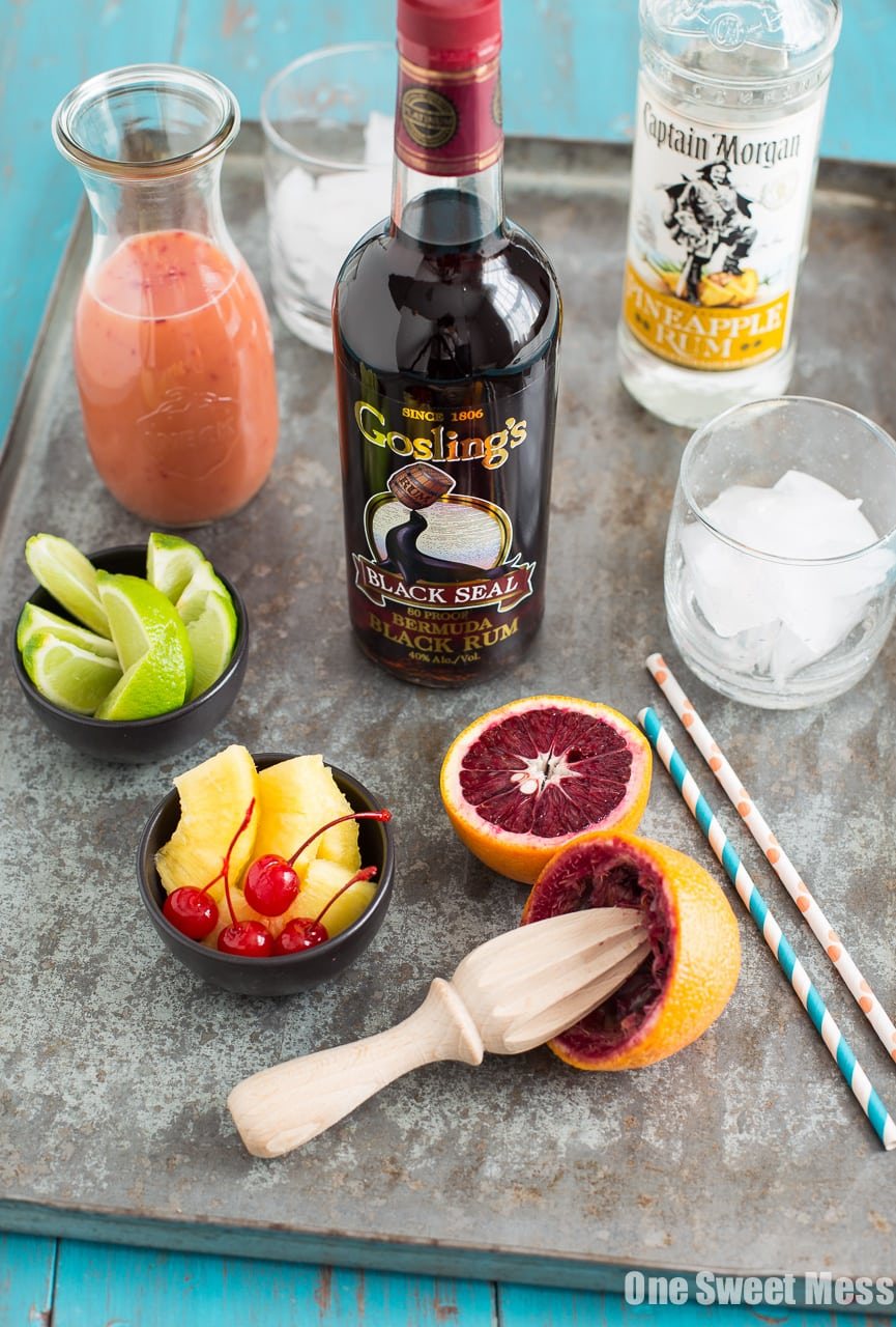 Blood Orange Coconut Mai Tai