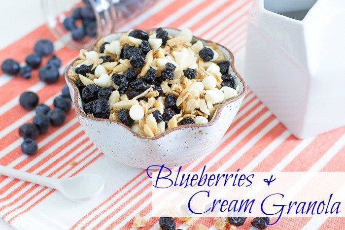 Blueberries & Cream Granola ~ #SundaySupper