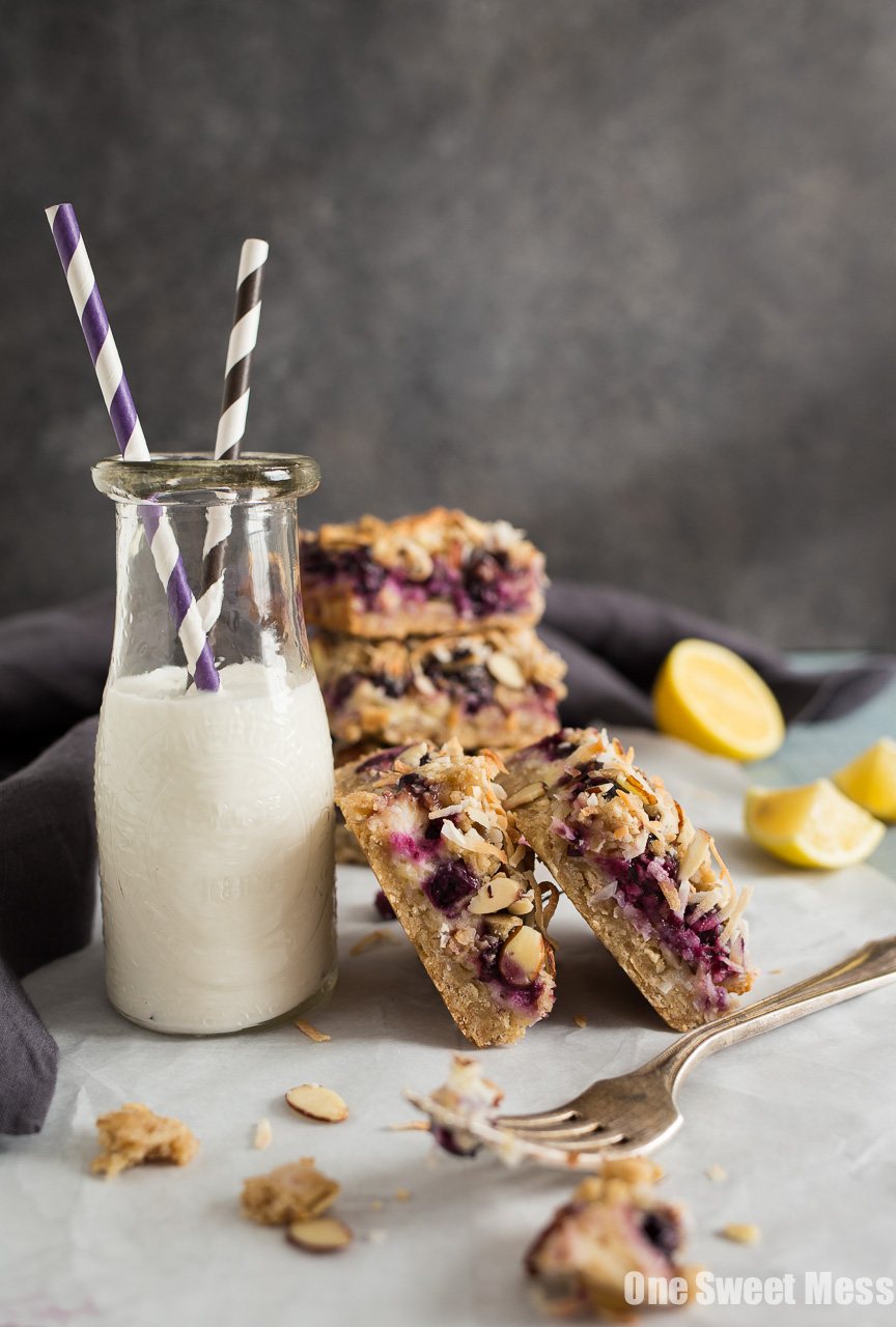 Blueberry Coconut Cheesecake Bars