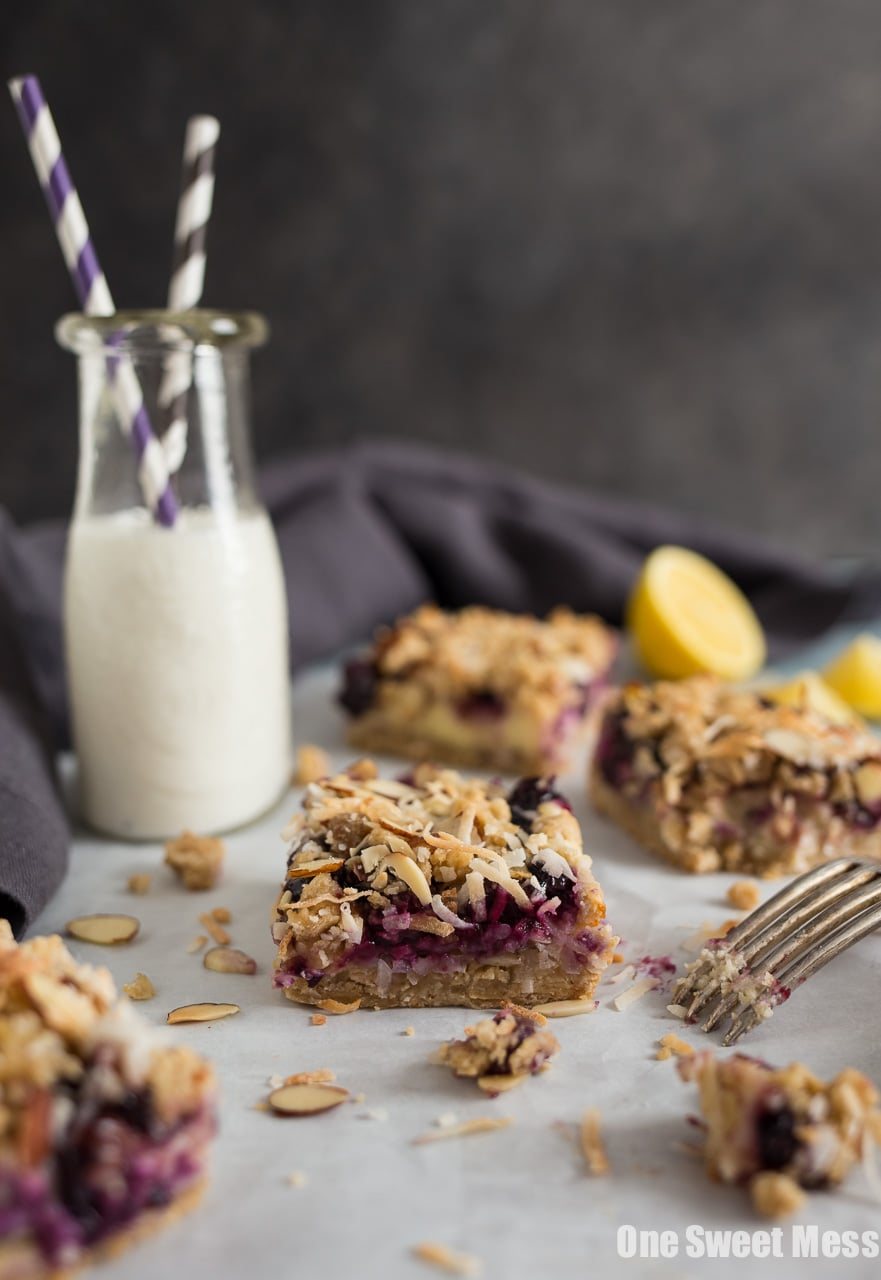 Blueberry Coconut Cheesecake Bars