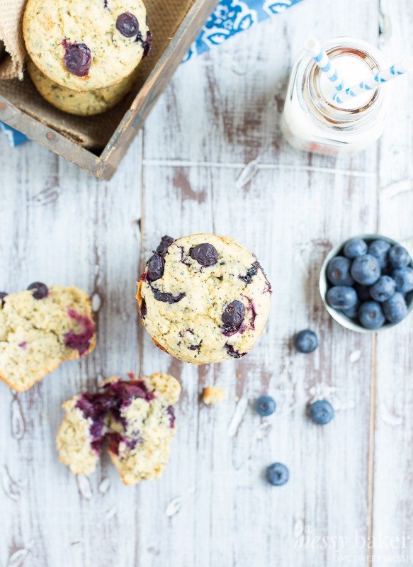 Blueberry Lemon Poppy Seed Muffins | www.themessybakerblog.com