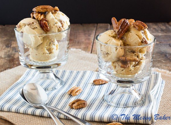 Brown Butter Butterscotch Pecan Ice Cream | www.themessybakerblog.com -6616