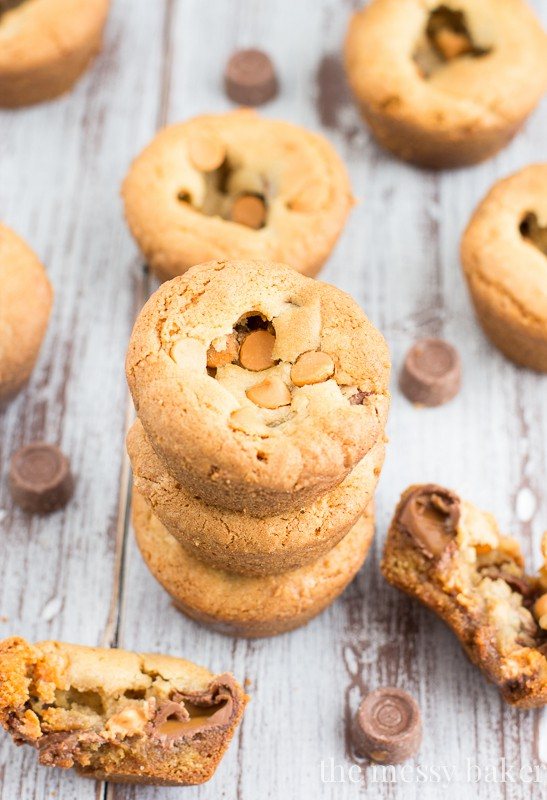 Butterscotch Chocolate Caramel Cookie Cups | www.themessybakerblog.com