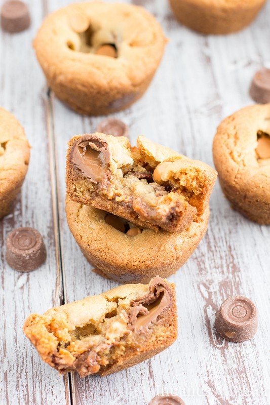 Butterscotch Chocolate Caramel Cookie Cups | www.themessybakerblog.com