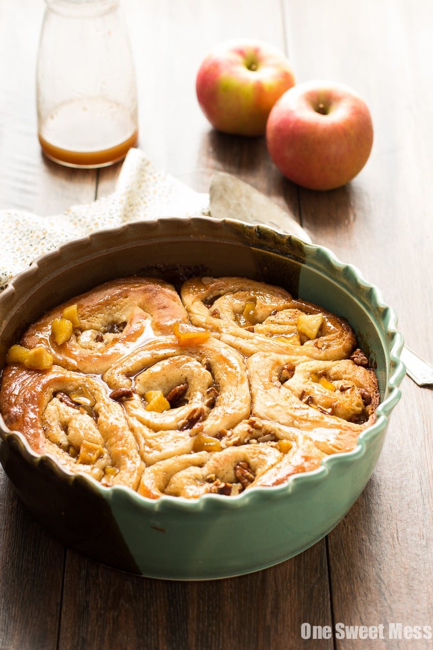 Caramel Apple Cinnamon Rolls