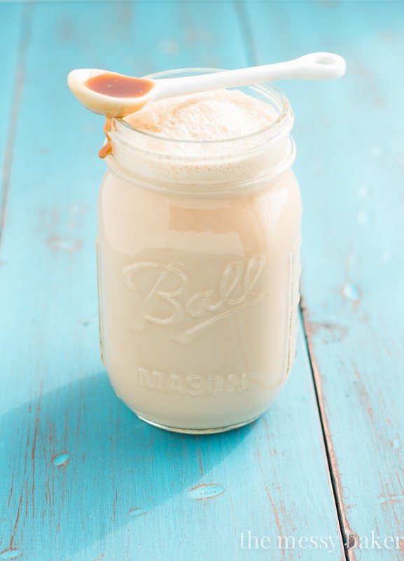 Caramel Macchiato Coffee Creamer | www.themessybakerblog.com