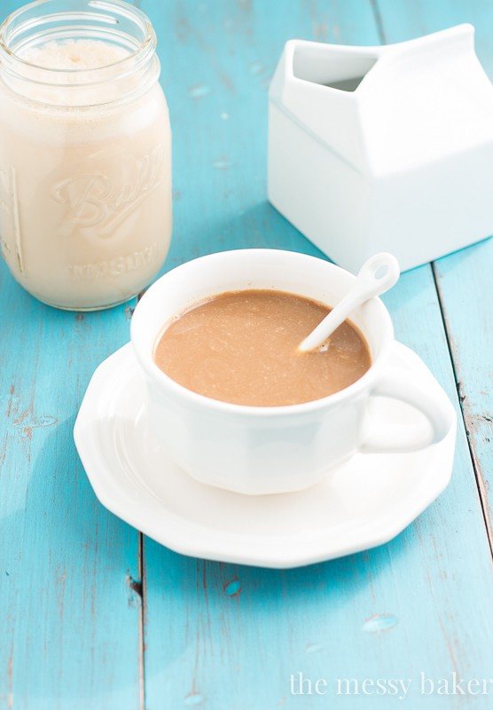 Caramel Macchiato Coffee Creamer | www.themessybakerblog.com
