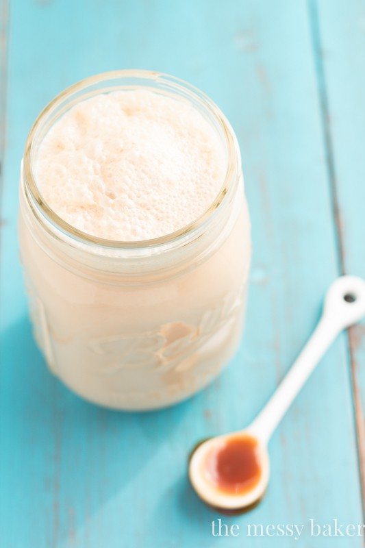 Caramel Macchiato Coffee Creamer | www.themessybakerblog.com