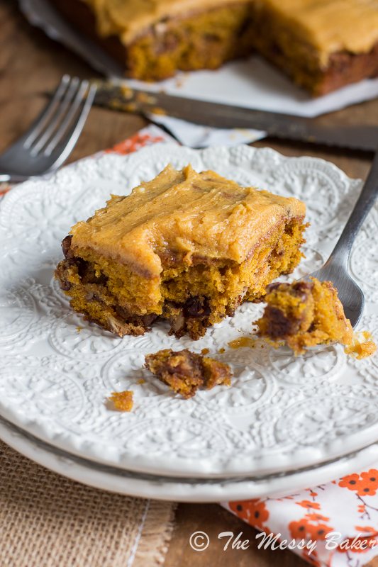 Pumpkin Caramel Pecan cake with Pumpkin Buttercream Frosting-8921