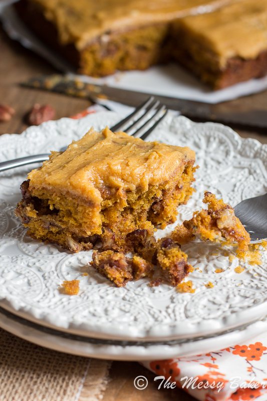 Pumpkin Caramel Pecan cake with Pumpkin Buttercream Frosting-8928
