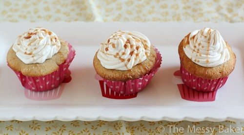 Caramel Stuffed Snickerdoodle Cupcakes