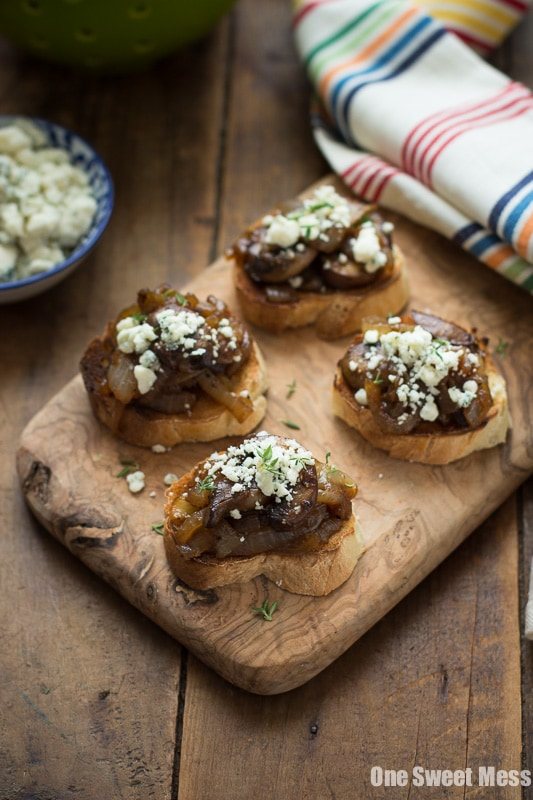 Caramelized Onion & Mushroom Crostini
