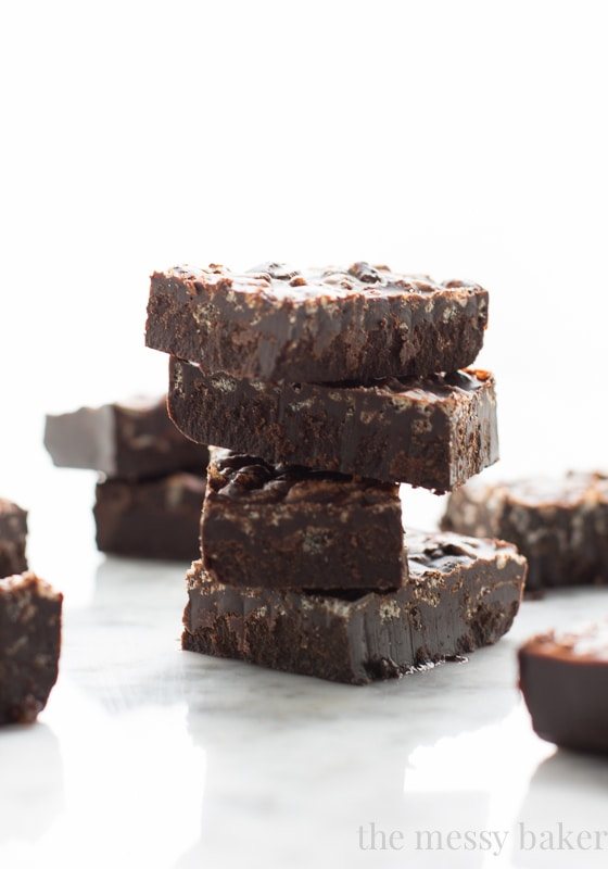 Carob Peanut Butter Freezer Fudge {Gluten-Free + Vegan} | www.themessybakerblog.com