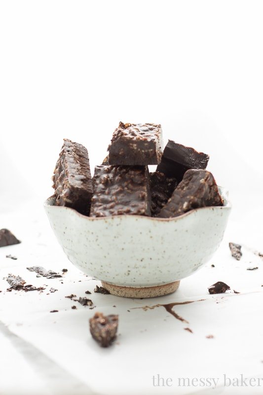 Carob Peanut Butter Freezer Fudge {Gluten-Free + Vegan} | www.themessybakerblog.com