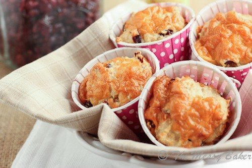 Cheddar Herb Cranberry Muffins {www.themessybakerblog.com}-5319