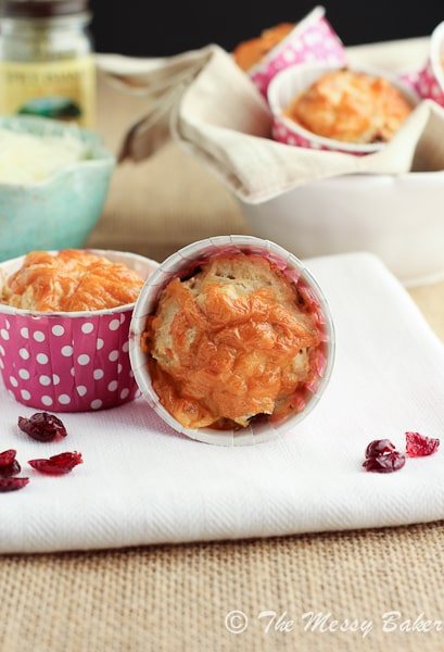 Cheddar Herb Cranberry Muffins {www.themessybakerblog.com}-5305