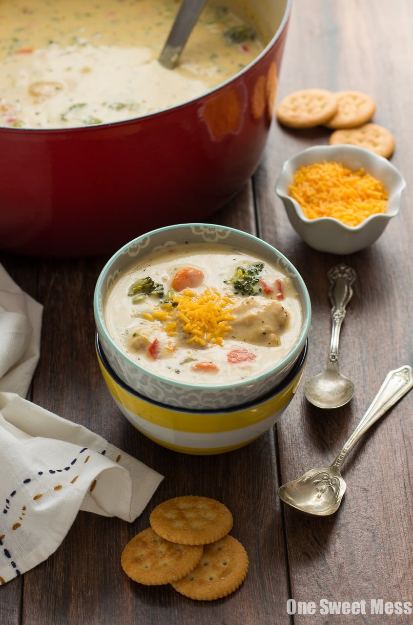 Cheesy Chicken & Veggie Chowder