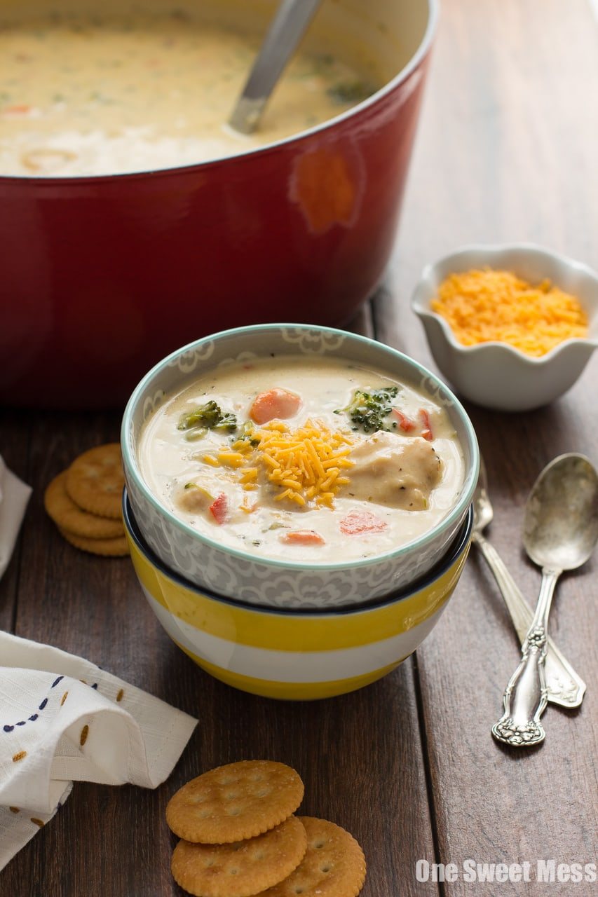 Cheesy Chicken & Veggie Chowder