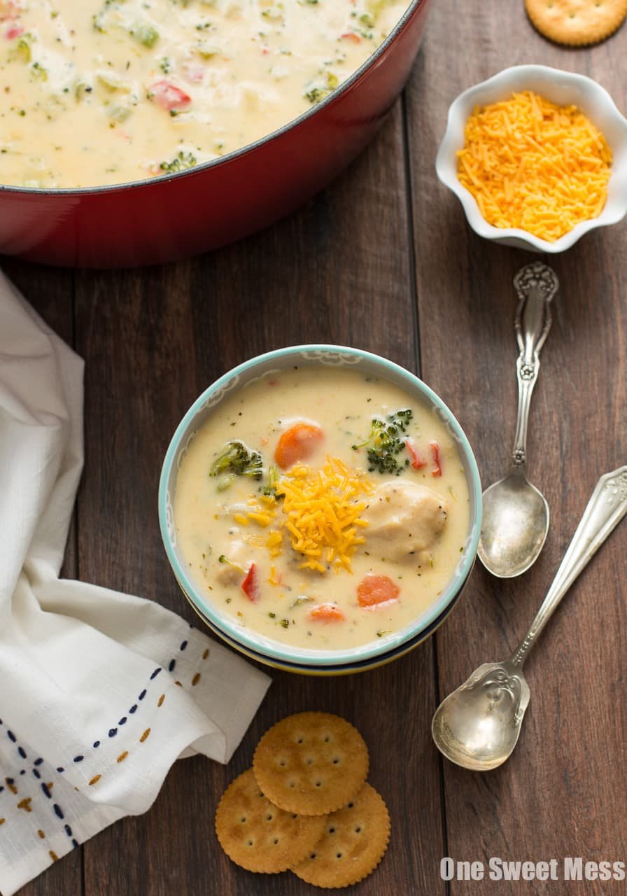 Cheesy Chicken & Veggie Chowder
