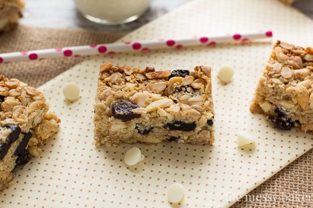 Cherry Almond Granola Bars from www.themessybakerblog.com