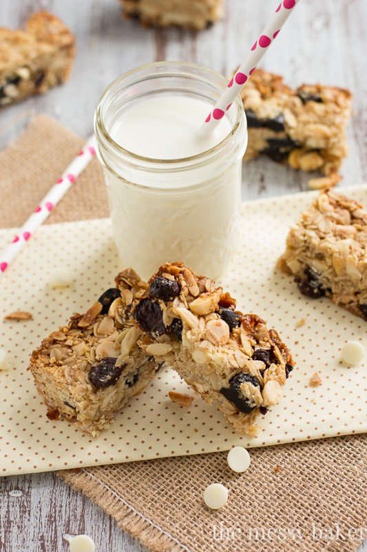 Cherry Almond Granola Bars from www.themessybakerblog.com