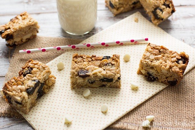 Cherry Almond Granola Bars from www.themessybakerblog.com