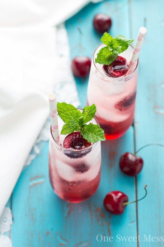 Cherry Kissed Prosecco Spritzer