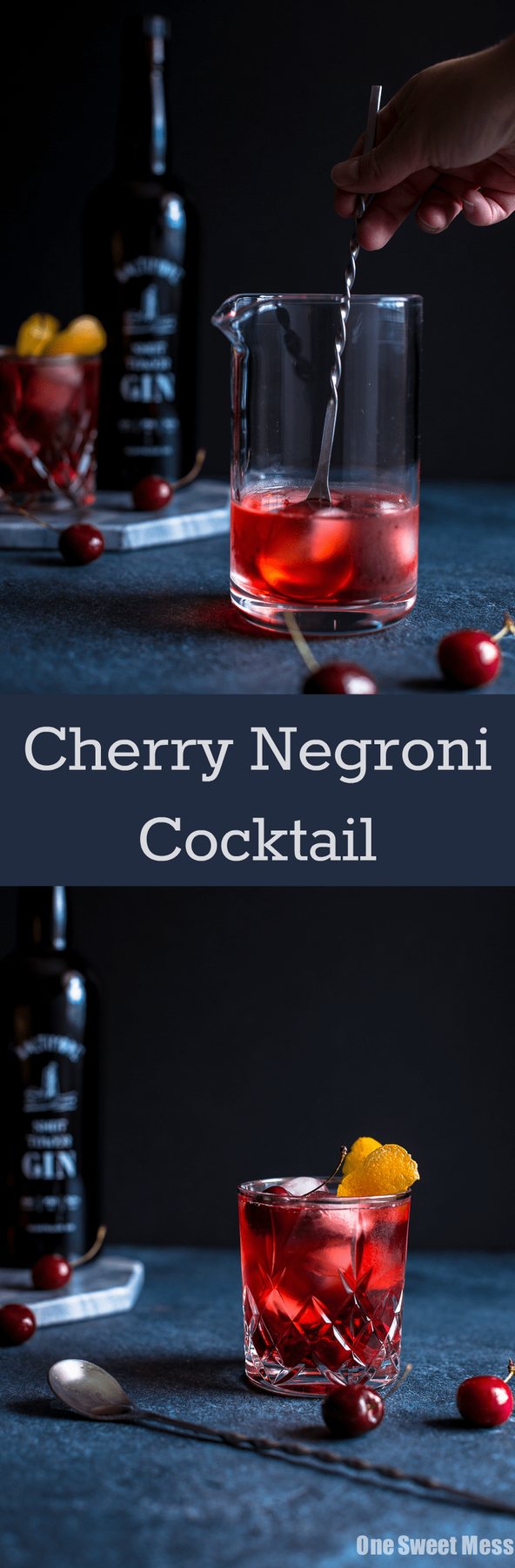 Cherry Negroni Cocktail