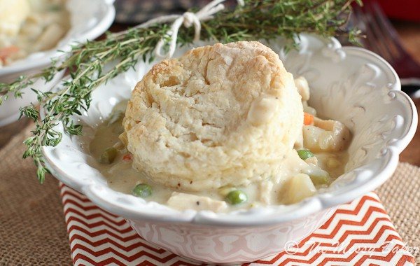 Chicken & Biscuit Pot Pie Casserole {www.themessybakerblog.com}-5454