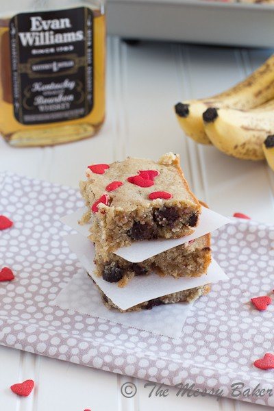 Chocolate Chip Banana Bourbon Blondies {www.themessybakerblog.com}-6340