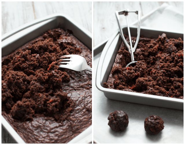 Chocolate Covered Cherry Brownie Truffles