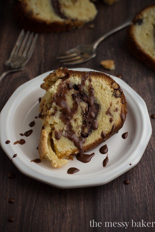 Chocolate Hazelnut Swirl Cream Cheese Pound Cake