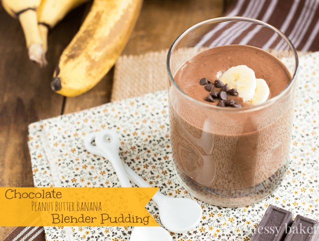 Chocolate Peanut Butter Banana Blender Pudding