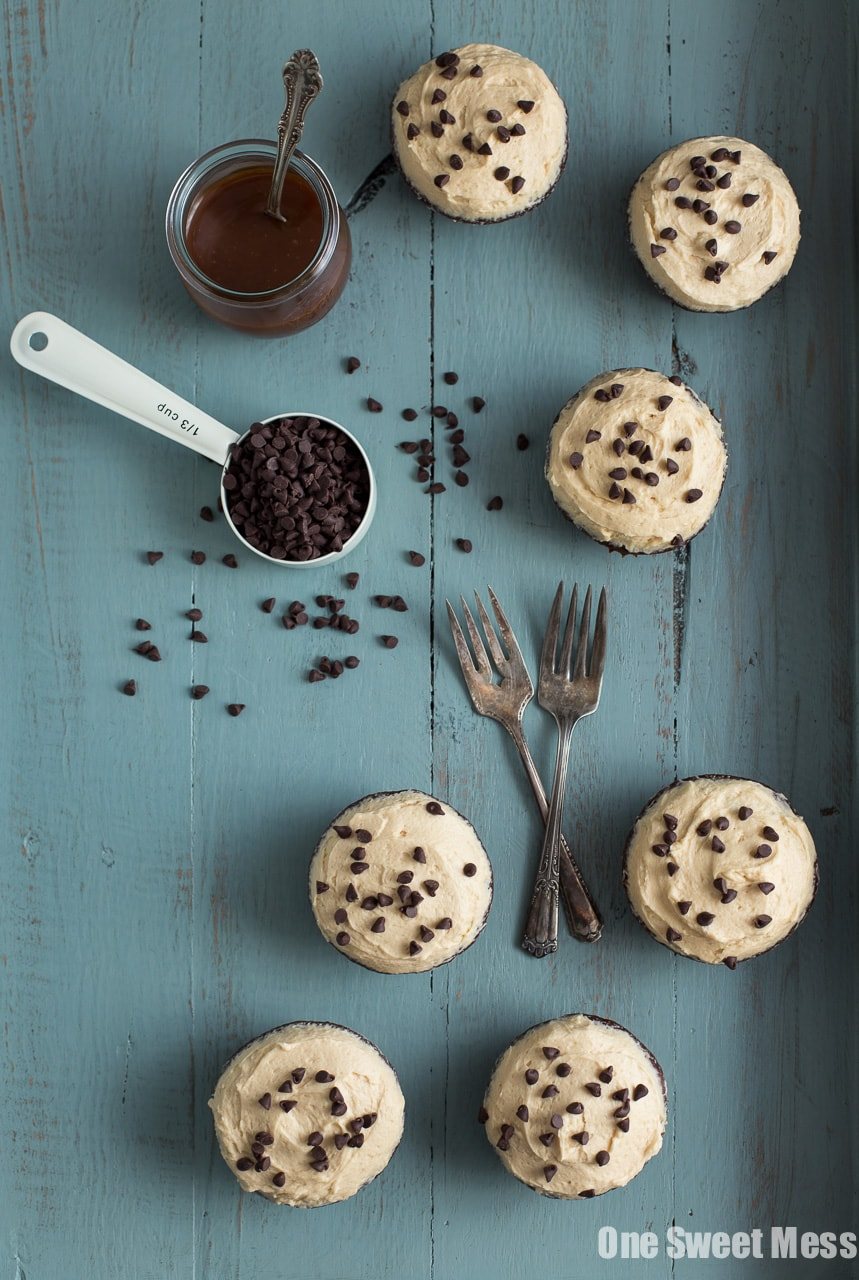 Chocolate Stout Cupcakes with Whiskey Caramel Buttercream