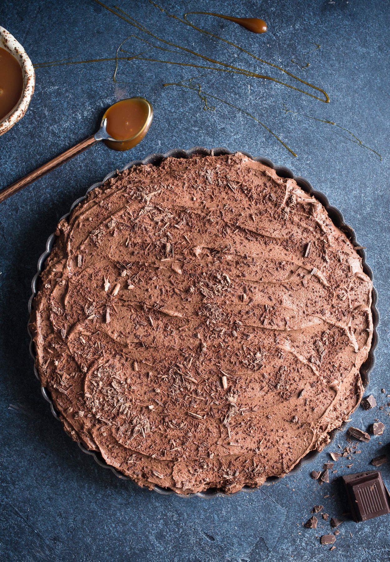 Gluten-Free Chocolate Stout Mousse Tart with Pretzel Peanut Crust