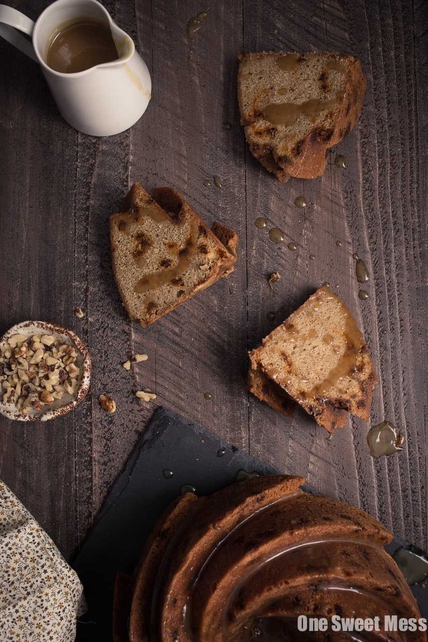 Cinnamon Brown Sugar Bundt Cake with Butterscotch Rum Glaze
