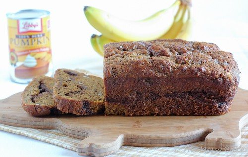 Pumpkin Banana Bread | www.themessybakerblog.com-4597