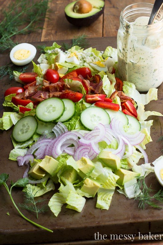 Cobb Salad with Fresh Herbs | www.themessybakerblog.com